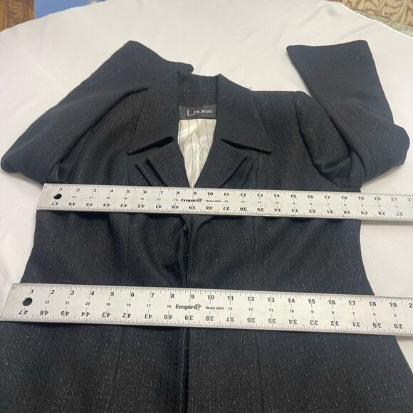 B Louise Women’s Black Wool Blend Pant Suit Pant Set Size 14 - Picture 4 of 14